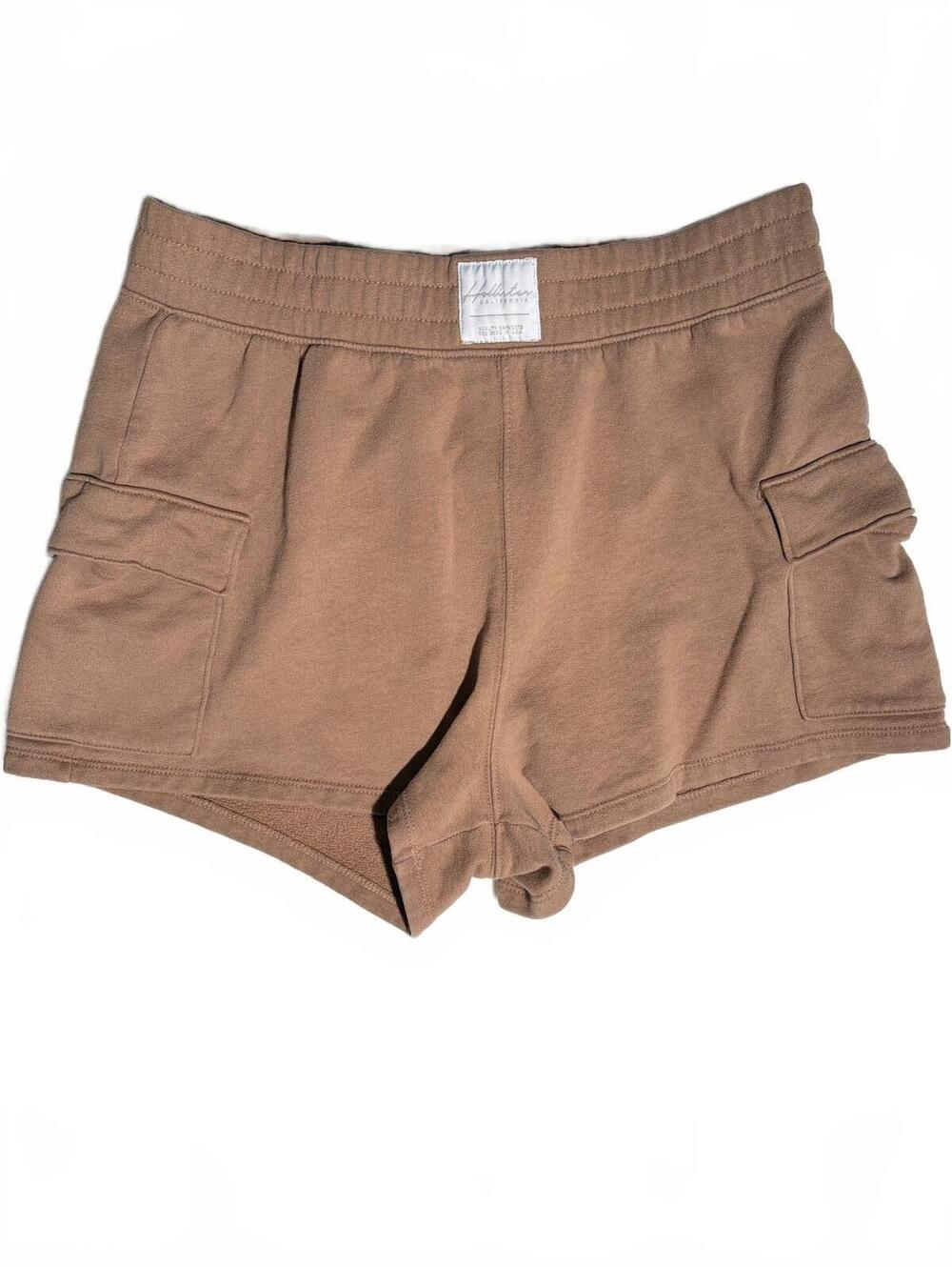 Hollister Ultra High Rise Tan Cargo Lounge Sweat Shorts Y2K Loungewear Size L